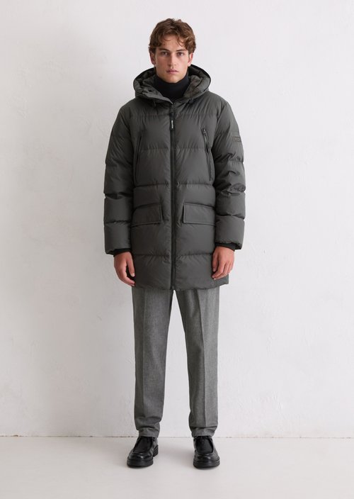 Regular puffer down jacket — Broken Graphite