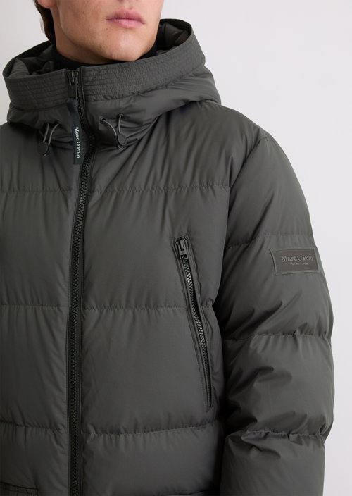 Regular puffer down jacket — Broken Graphite