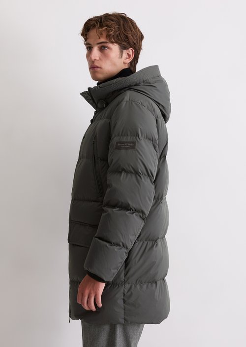 Regular puffer down jacket — Broken Graphite