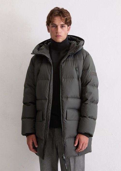 Regular puffer down jacket — Broken Graphite