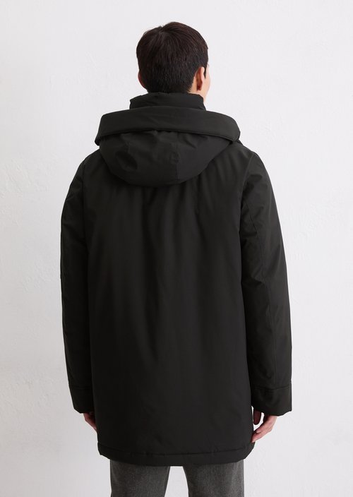 Regular hooded parka — Black (alternate view)