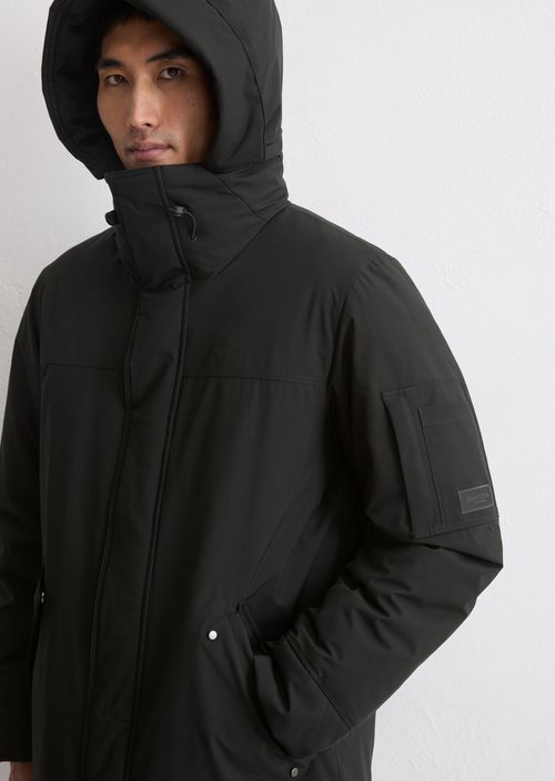 Regular hooded parka — Black