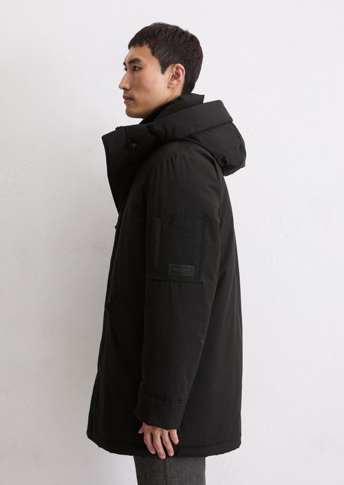 Regular hooded parka — Black