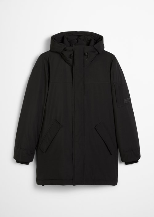 Regular hooded parka — Black