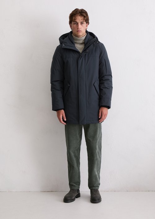 Regular hooded parka — Dark Navy