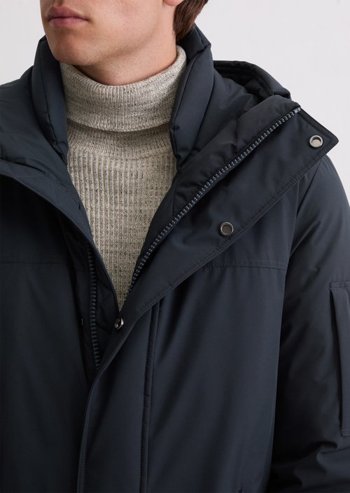 Regular hooded parka — Dark Navy