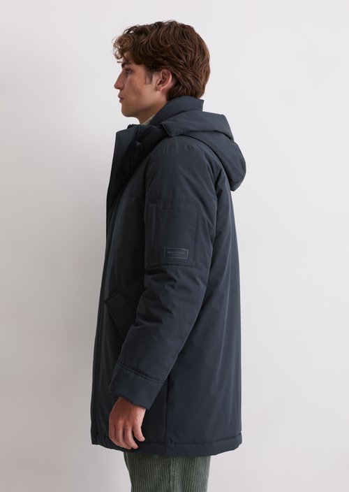 Regular hooded parka — Dark Navy