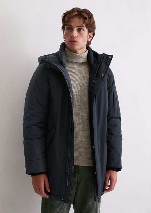 Regular hooded parka — Dark Navy