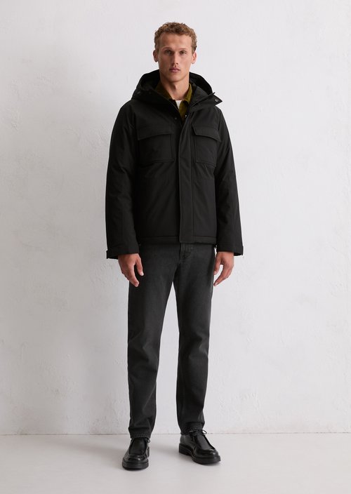 Hooded jacket regular — Black