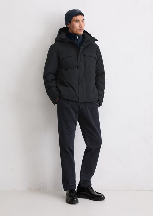 Hooded jacket regular — Dark Navy