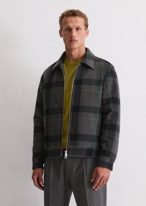 Wool blouson regular Dark Grey in front view