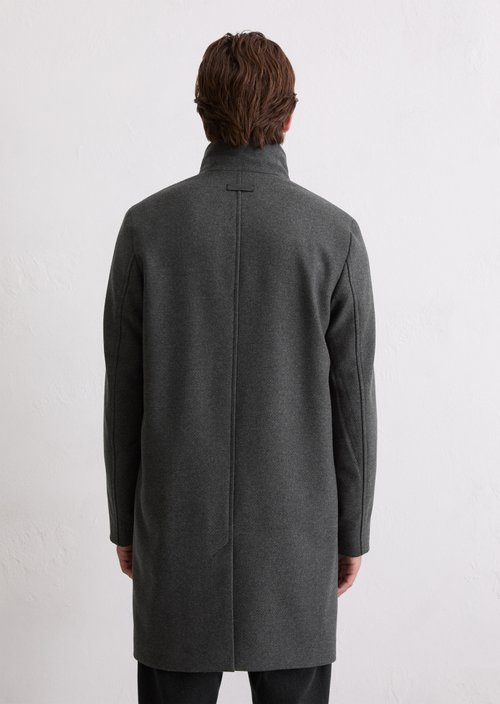 Wool coat — Dark Grey Melange (alternate view)