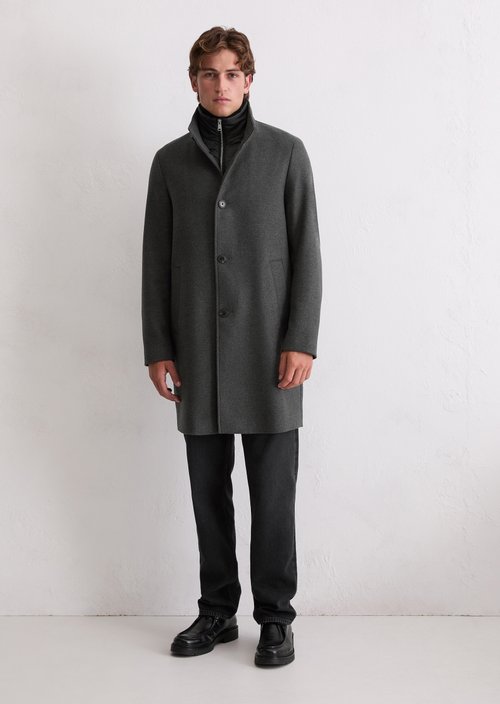 Wool coat — Dark Grey Melange