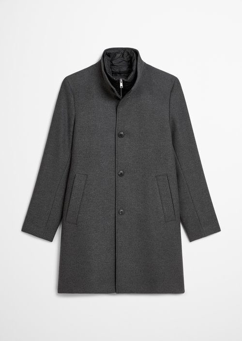 Wool coat — Dark Grey Melange