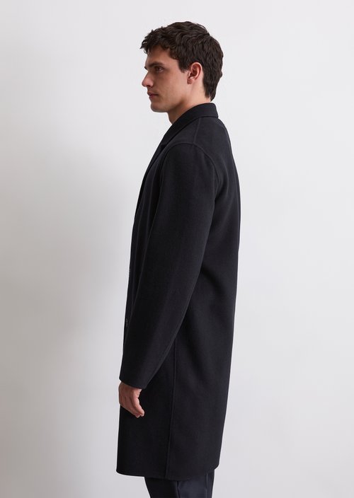 Travel Collection wool coat — Deep Night Blue