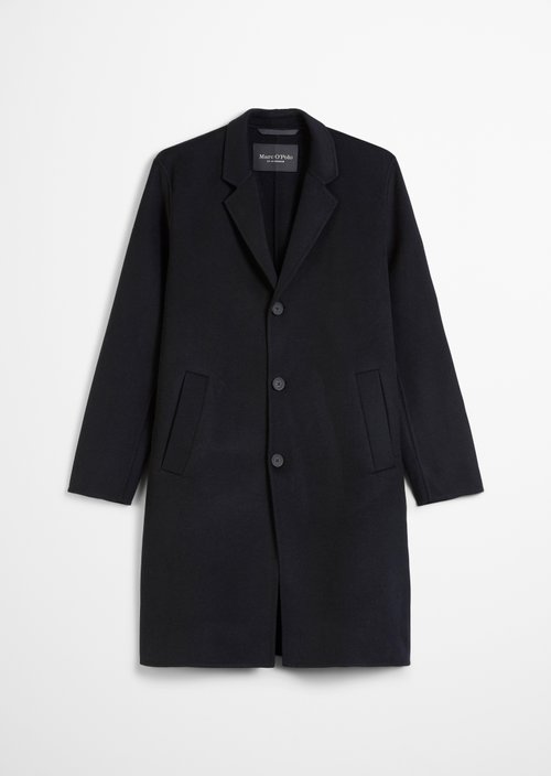 Travel Collection wool coat — Deep Night Blue