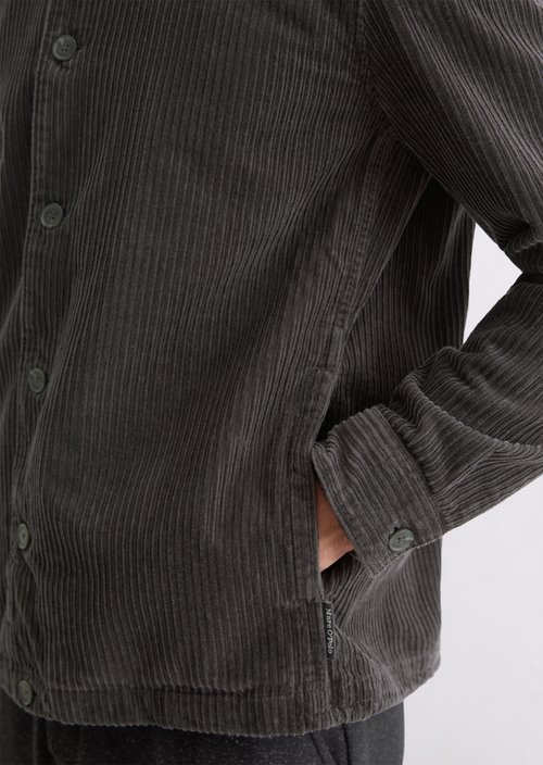 Corduroy overshirt — Broken Graphite