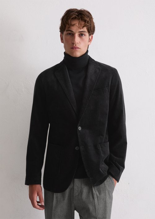 Corduroy jacket regular — Black