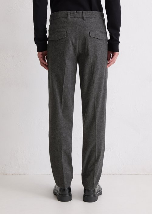 Pants model Belsbo pleats relaxed — Dark Grey
