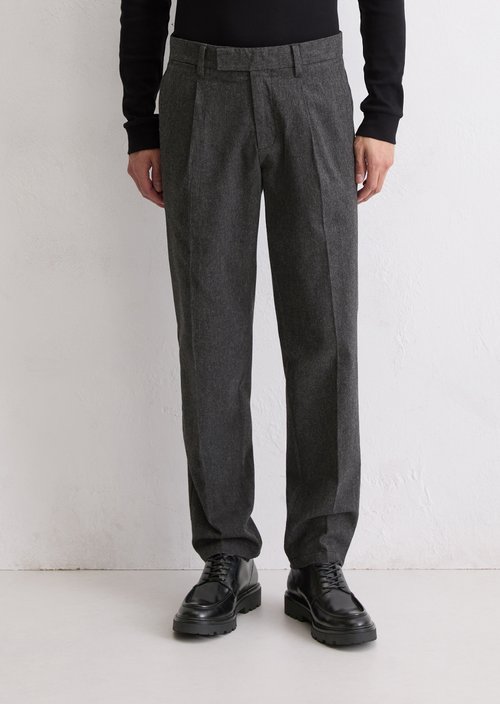 Pants model Belsbo pleats relaxed — Dark Grey
