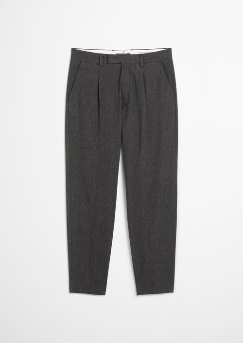 Pants model Belsbo pleats relaxed — Dark Grey