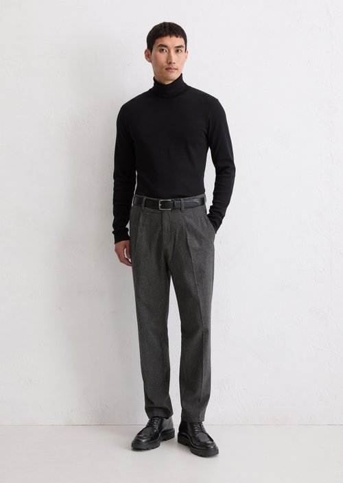 Pants model Belsbo pleats relaxed — Dark Grey