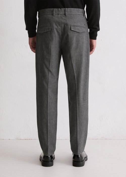 Pants model Belsbo pleats relaxed — Medium Grey