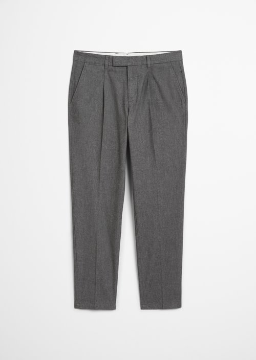 Pants model Belsbo pleats relaxed — Medium Grey