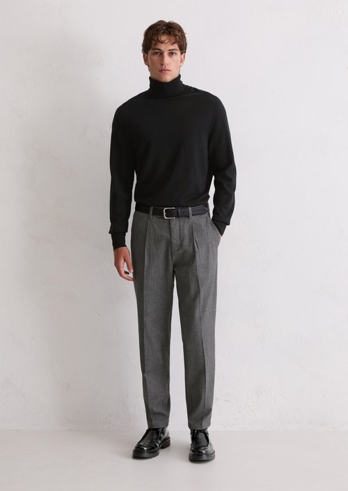 Pants model Belsbo pleats relaxed — Medium Grey