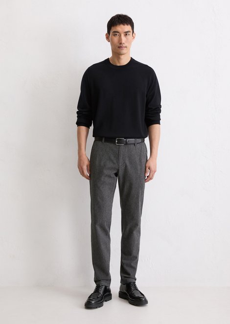 Marc O'Polo Chino model Stig gevormd, Heren, grijs, 29/32, 49% Katoen, 48% Viscose, 3% Elasthaan