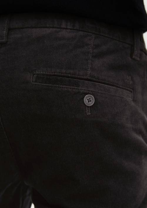 Corduroy Pants, Stig Jogger Style Black in detail view