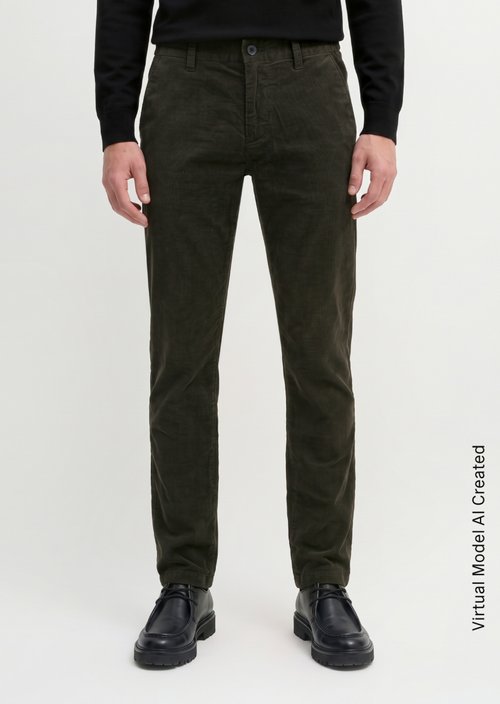 Corduroy Pants, Stig Jogger Style — Charcoal