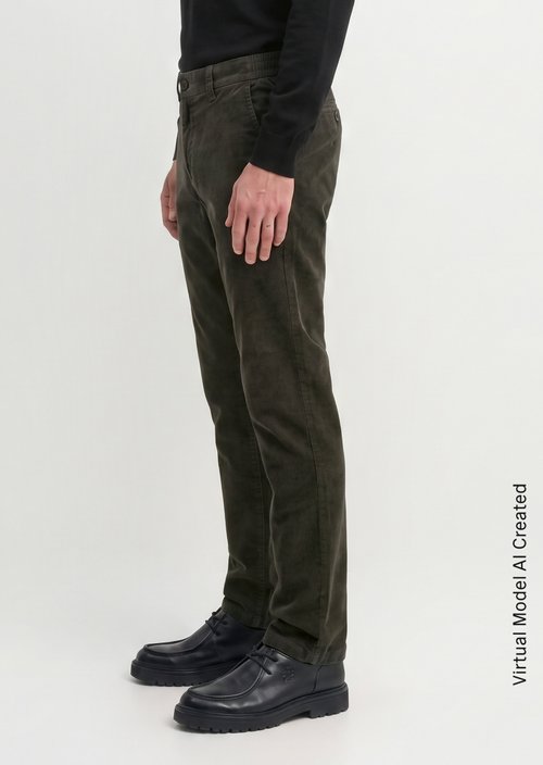 Corduroy Pants, Stig Jogger Style — Charcoal