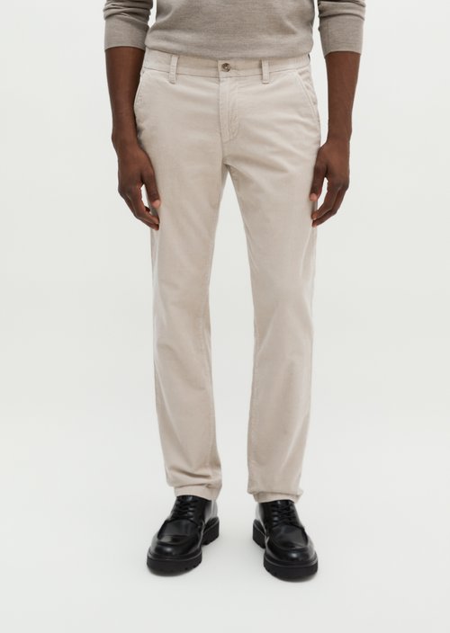 Corduroy Pants, Stig Jogger Style — Linen Beige