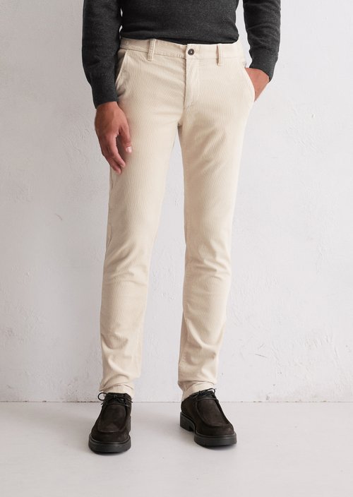 Corduroy Pants, Stig Jogger Style — Grey Silk