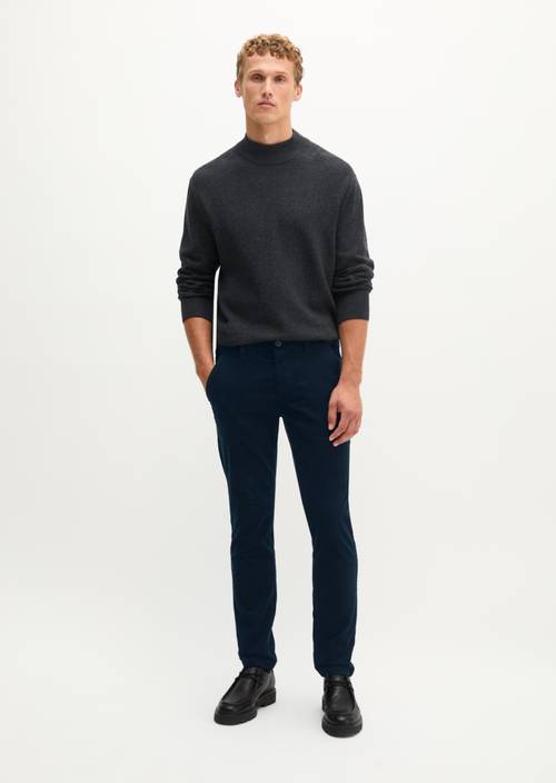 Corduroy Pants, Stig Jogger Style Dark Navy in front view