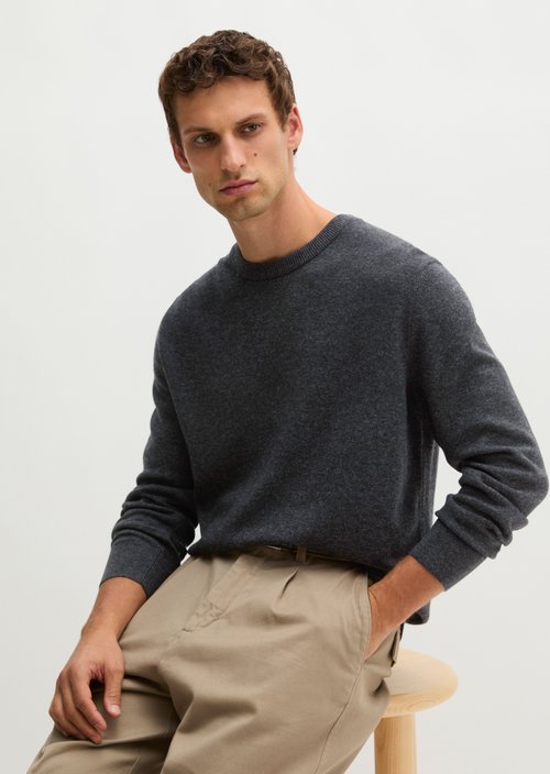 Sweater regular — Dark Grey Melange