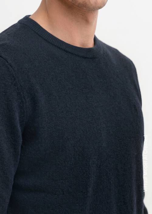 Pullover regular Dark Navy in Detailansicht