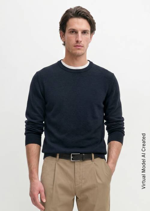 Pullover regular Dark Navy in Frontalansicht