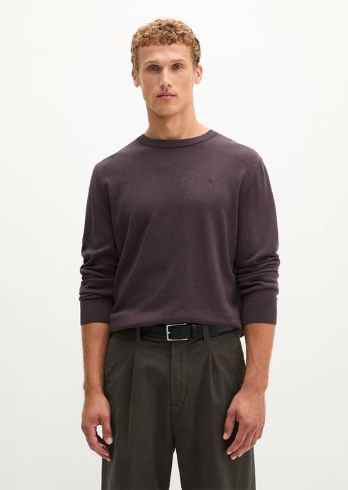 Pull-over regular Deep Mulberry en vue de face
