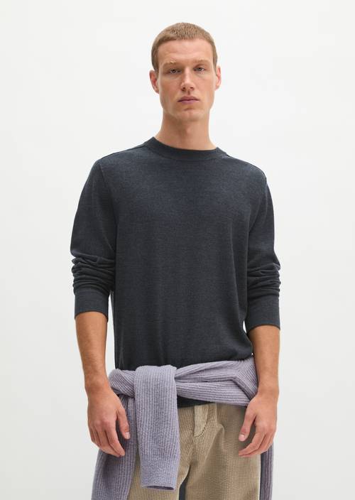 Pull-over regular Dark Grey Melange en vue de face