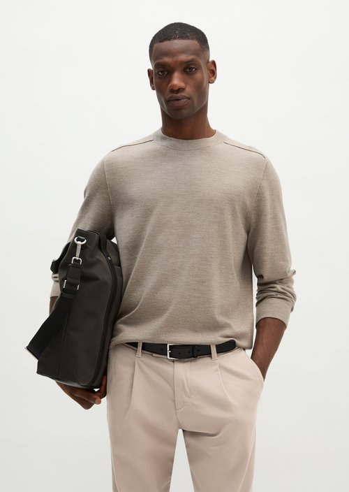 Sweater regular — Dark Beige Melange