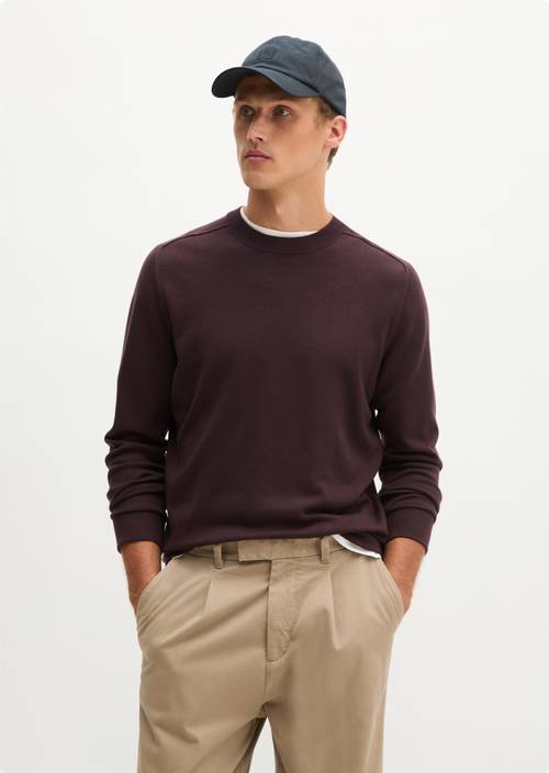 Pullover regular Deep Mulberry in Frontalansicht