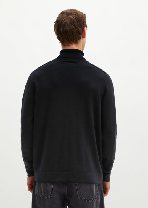 Regular turtleneck sweater — Black
