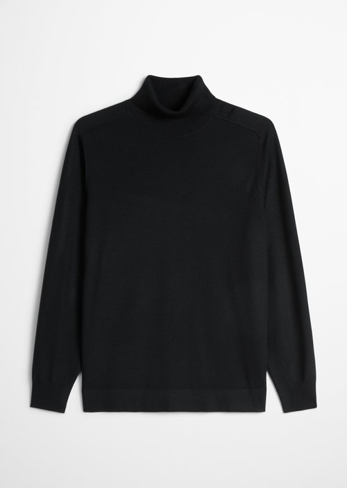 Regular turtleneck sweater — Black