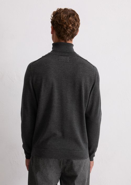 Regular turtleneck sweater — Dark Grey Melange