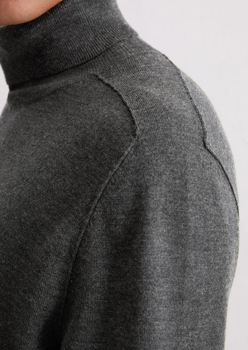 Regular turtleneck sweater — Dark Grey Melange