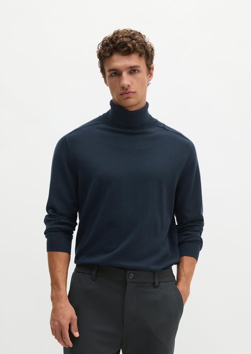 Regular turtleneck sweater — Dark Navy