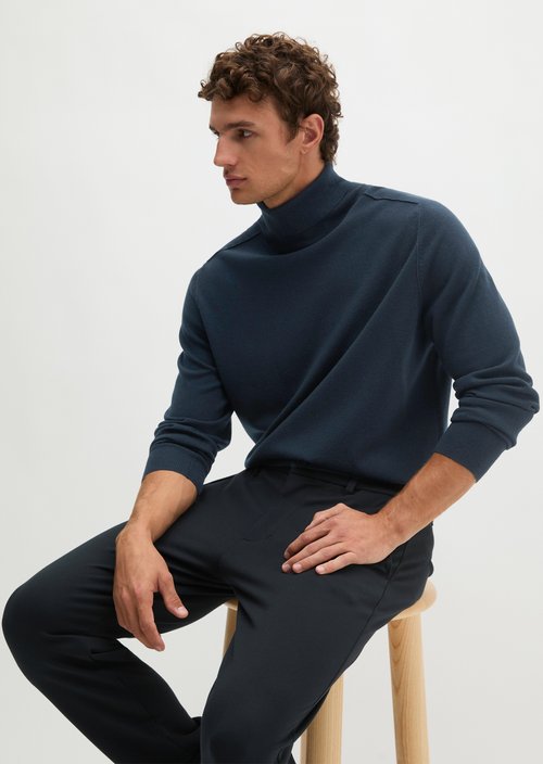 Regular turtleneck sweater — Dark Navy