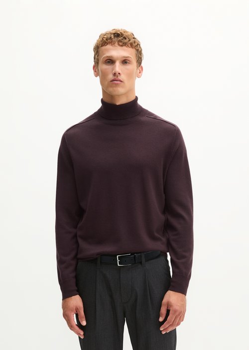 Regular turtleneck sweater — Deep Mullberry